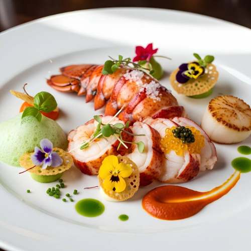lobster tail and scallops